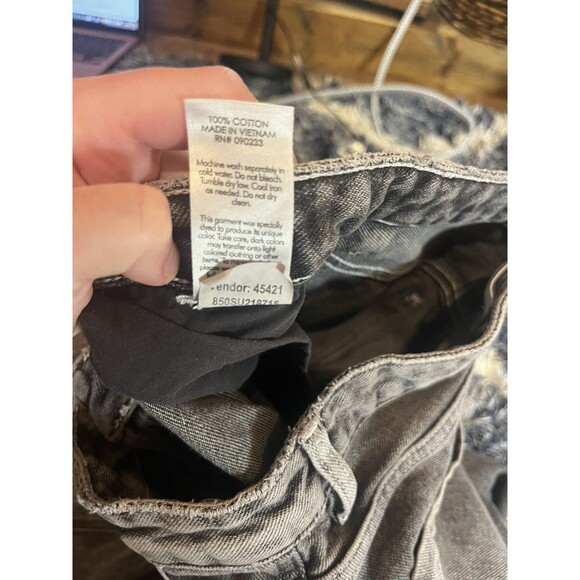 Pacsun 90's Bf Carpenter Jeans Womens 27 black/ gray Denim High Rise - Picture 14 of 16